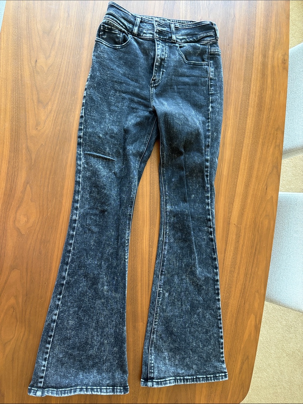 KanCan Black Washed Flare Jeans